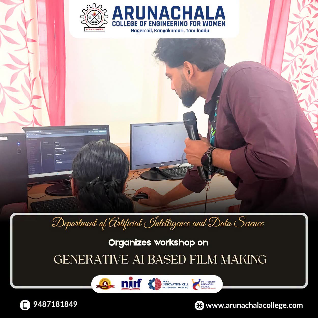 Department of AI&DS organzies Workshop on AI Film Making